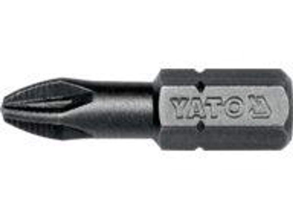 Schrauberbits PZ2 25 mm, 50 Stück, S2-Stahl, sandgestrahlt
