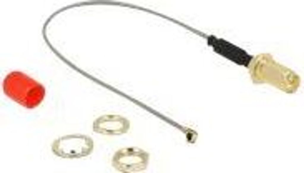 DELOCK Antennenkabel RP-SMA Bu zum Einbau Ferritkern St 10cm