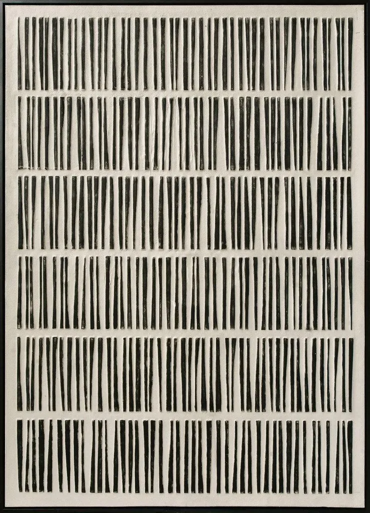 Décoration Murale Relief 3D Ter Halle - Tableau Abstrait Chic 83x123 cm