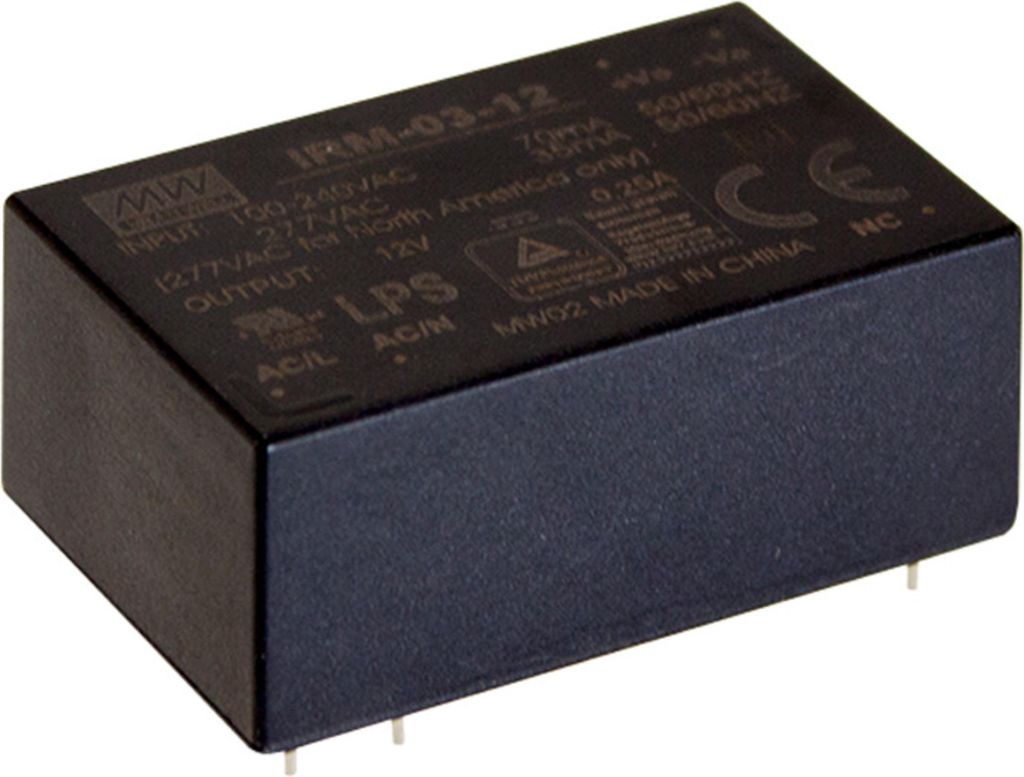MEANWELL IRM-03-12 - AC/DC Netzteil, vergossen, single Produktbild 