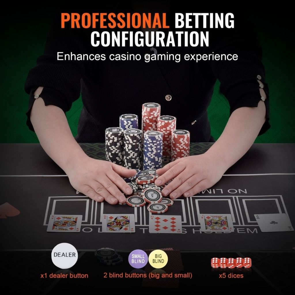 Pokerspielset aus Kunststoff 300-teiliges Pokerset mit