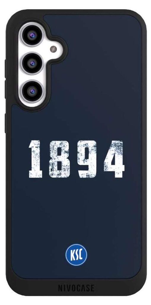NIVOCASE Handyhülle für Samsung Galaxy S23 FE Hülle NIVOpure Case Schwarz Bundesliga KSC Karlsruher SC