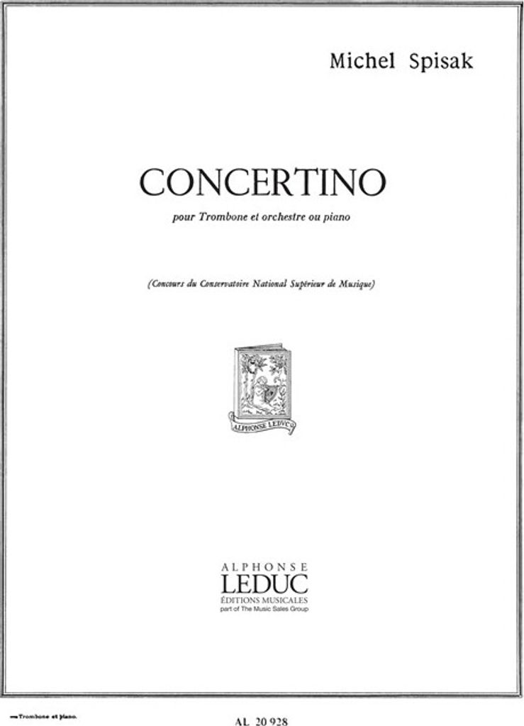 Spisak Concertino Trombone Et Piano
