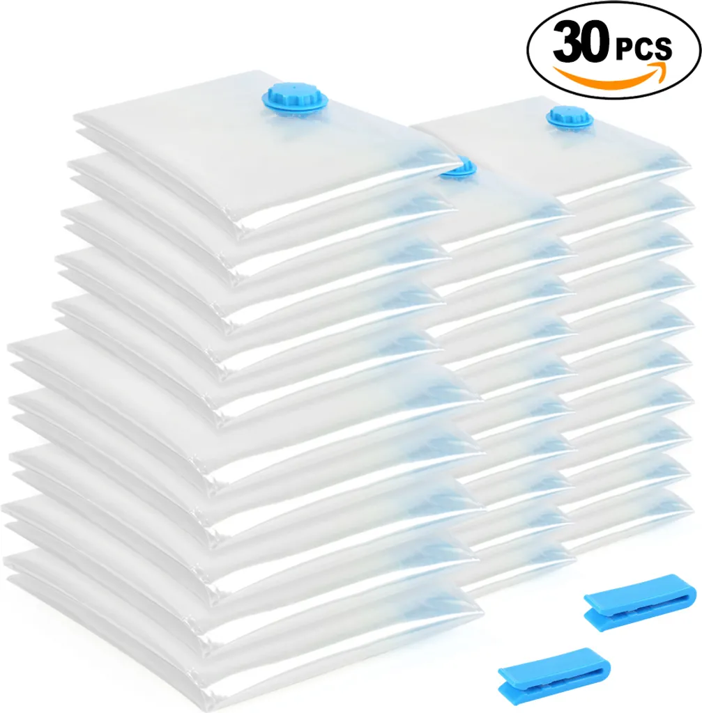 Sacs de compression sous vide réutilisables lot de 30 pièces multi-tailles