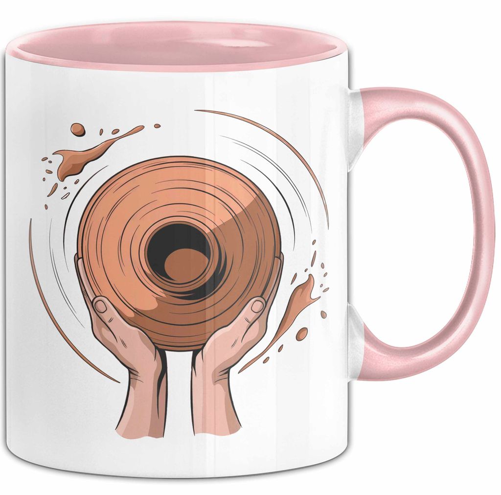 Töpfer Künstler Tasse Geschenk Lustige Geschenkidee Spruch Für Ton Kreative (Rosa)