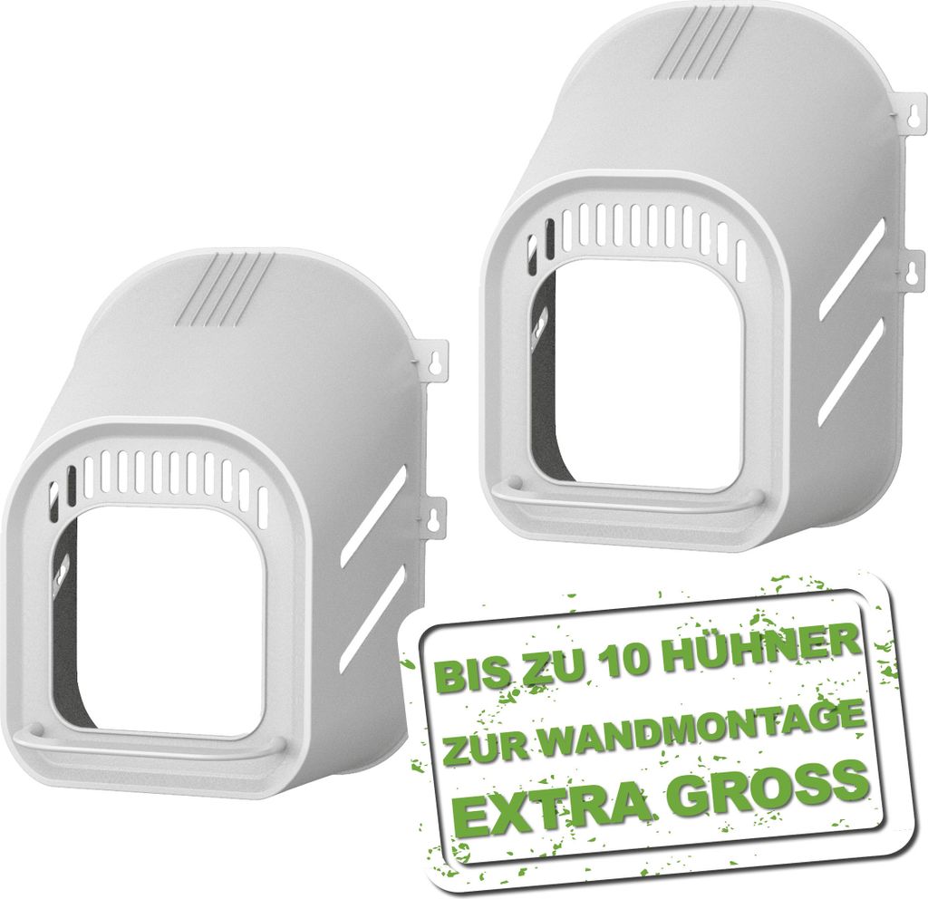 (2er Set) Basic Nest Grau-Legenest für Hühner für bis zu 5 Hühner zur Wandmontage - Hühnernest - Geflügelnest - Hühnerstall