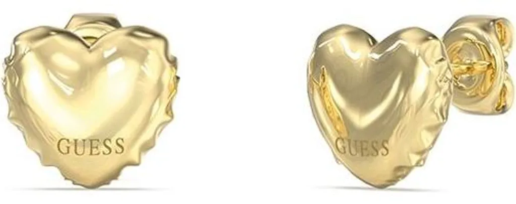 Guess - Orecchini a cerchio intrecciati e Base, colore: Oro rosa, cod. 410083-21
