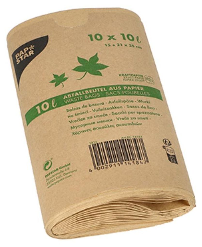 PAPSTAR Compostzakken, bruin, 10 liter Productafbeelding 