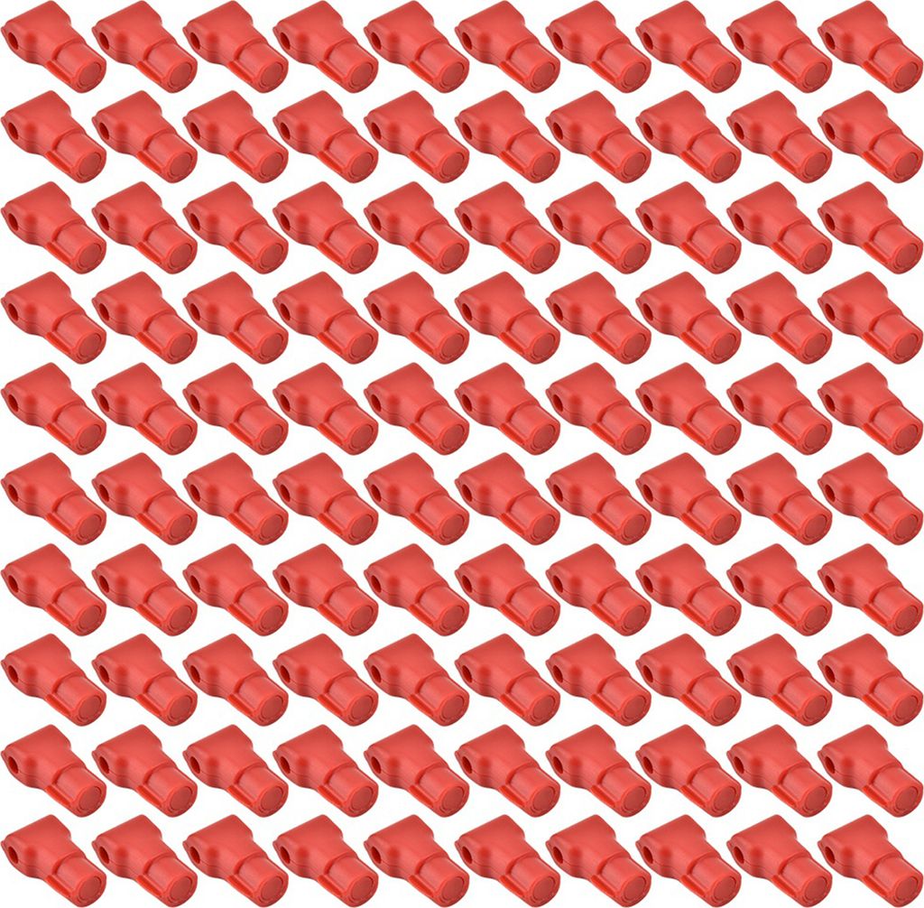 100 Stück Handy-Diebstahl-Hakenschloss, Einzelhandelsgeschäft, Warenschloss, Rot (6 mm)