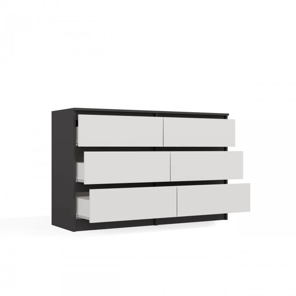 Optimisez votre espace avec la commode large TAAVI gain de place 6 tiroirs - 8