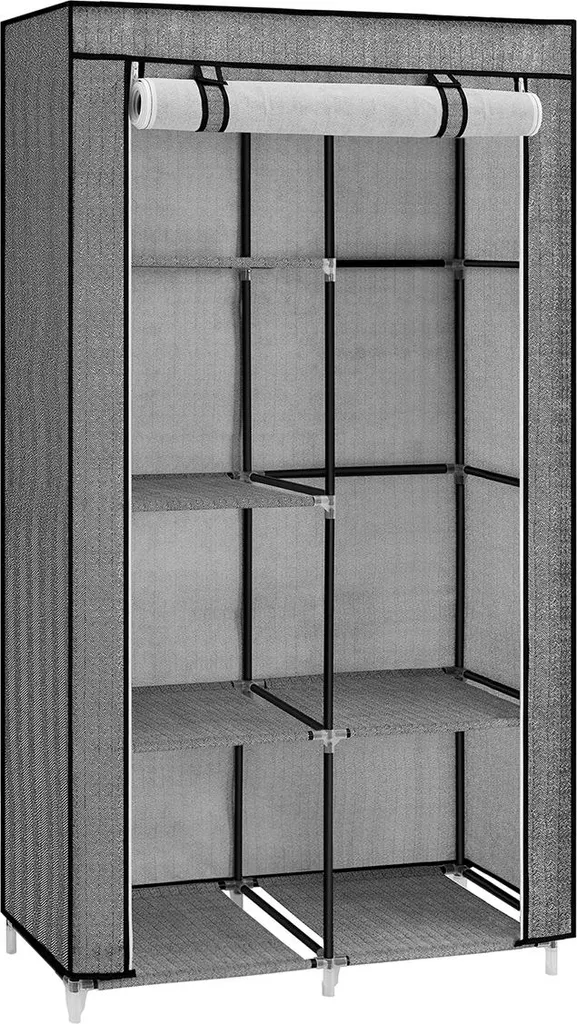 Armoire tissu anti-poussière avec 6 niveaux - Fini le désordre de chambre
