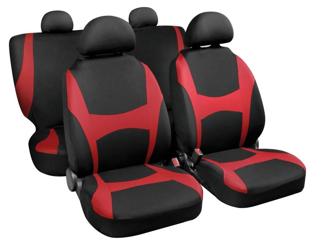Lampa Koordinierte Capri Schwarz/Rot Sitzbezug-Set für Autos