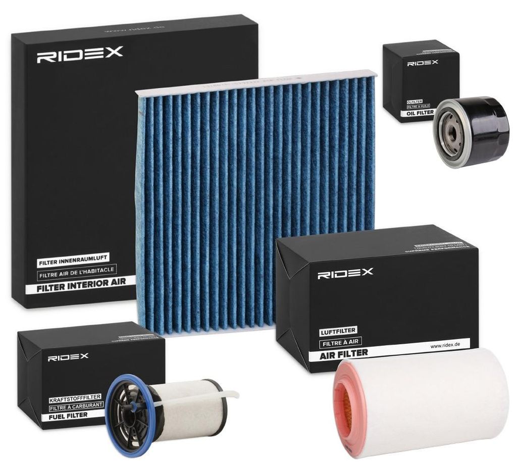 RIDEX Filterset Inspektionspaket Filtersatz für FIAT Ducato Kastenwagen (250, 290) Ducato Pritsche / Fahrgestell (250, 290) Ducato Bus (250, 290)