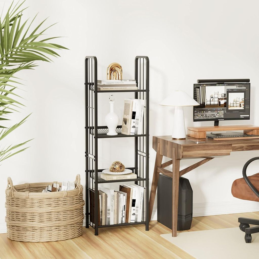 Industrielles Design Freistehendes Leiter Bücherregal mit 4 Ebenen für jedes Interieur