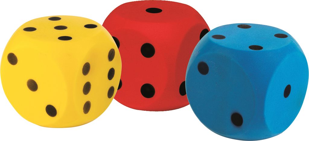 EDUPLAY 120732 Würfel Schaumstoff 15,5 cm (Farbe zufällig, Produktbild 