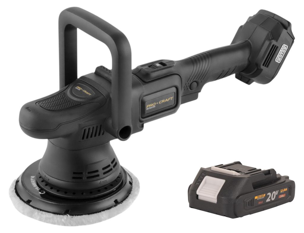 Procraft PM22bb Akku Poliermaschine 20 Volt 150 mm + 1x Akku 2,0 Ah - ohne Ladegerät