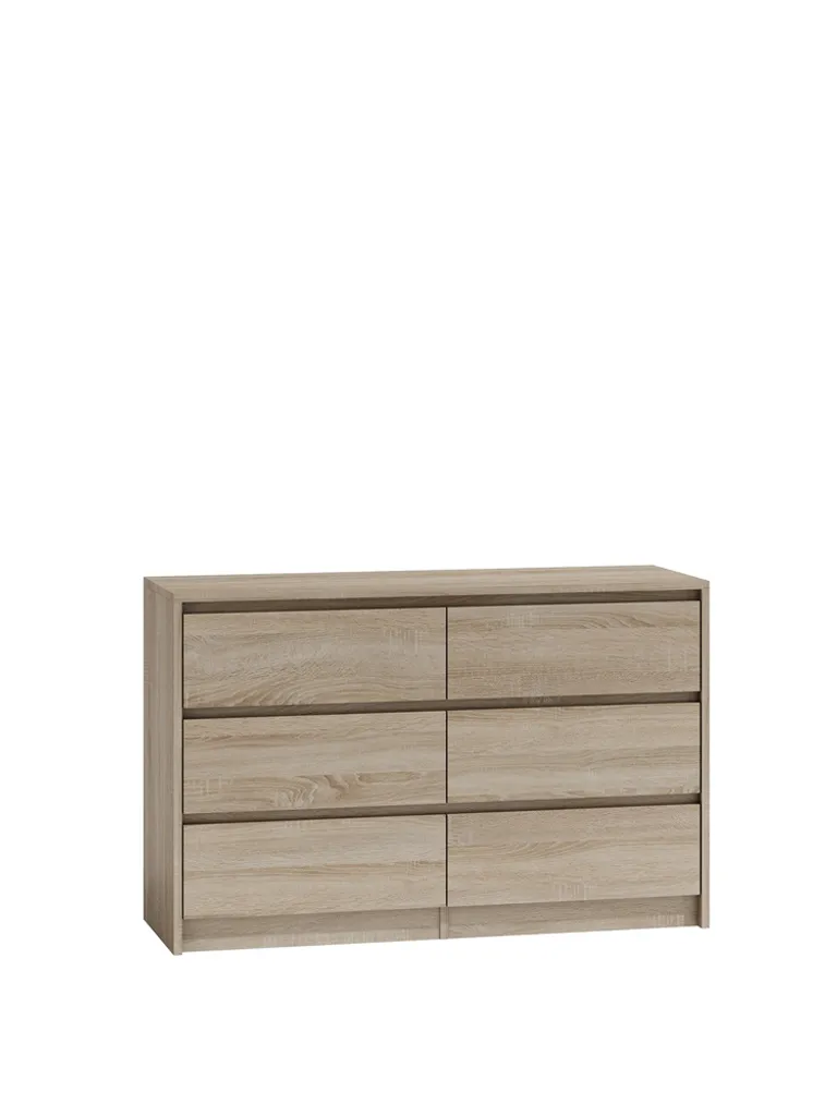 Commode large à tiroirs GERT chêne sonoma - Rangement bois 120x40x80cm
