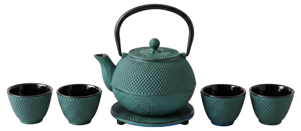 Théière en fonte avec filtre, tasses et soucoupes SONO, 1,2 Image du produit 