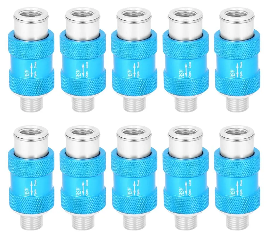 Raccord Pneumatique Fileté Inoxydable avec Vanne de Contrôle Lot x10