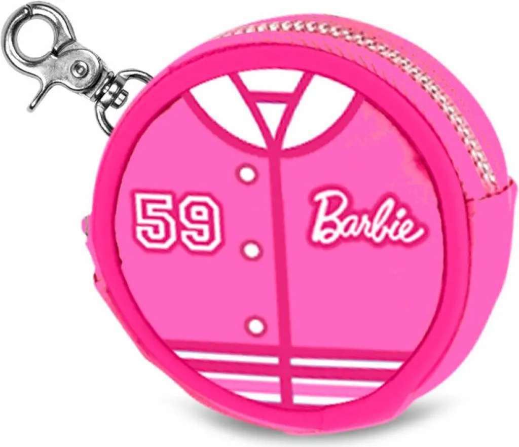 Portamonete Barbie Varsity per Bambini e Ragazze - Rosa Resistente