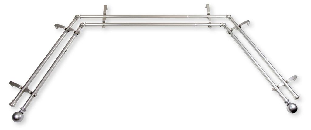 Rod Desyne gordijnstang voor erkerramen, 2 stuks, 50,8-91,4 Productafbeelding 