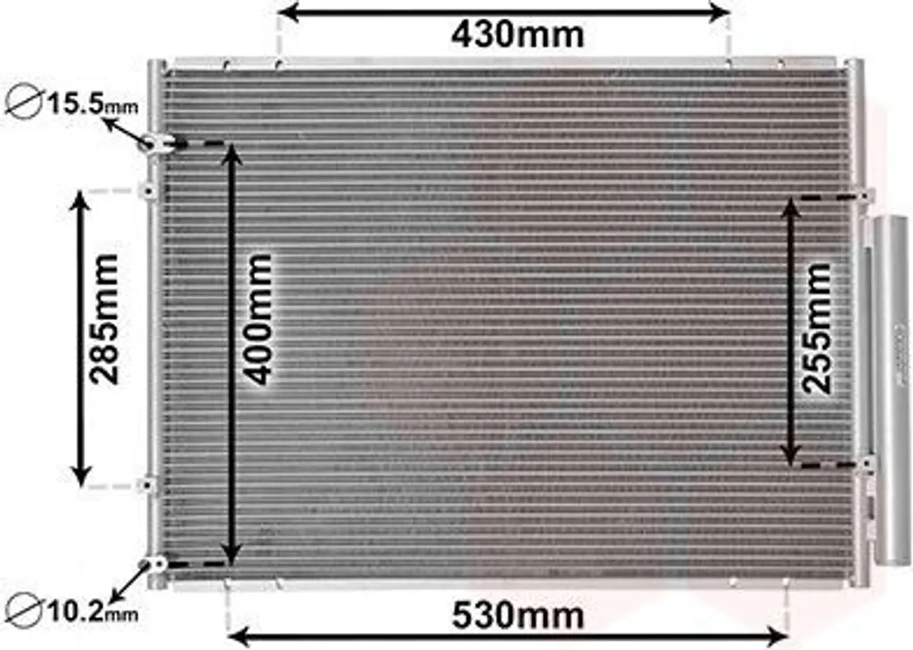 Condenseur de clim VAN WEZEL avec déshydrateur intégré pour LEXUS RX 400h