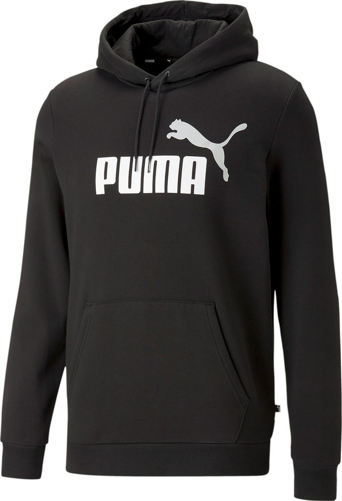 PUMA Ess+ Metallic 2 Col Big Logo Fleece-Hoodie Herren 61 - puma black/puma white XL