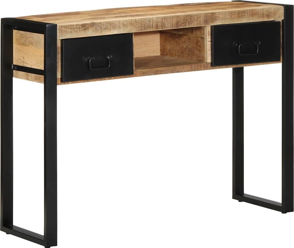 Konsolentisch 100x35x75 cm Raues Massivholz Mango