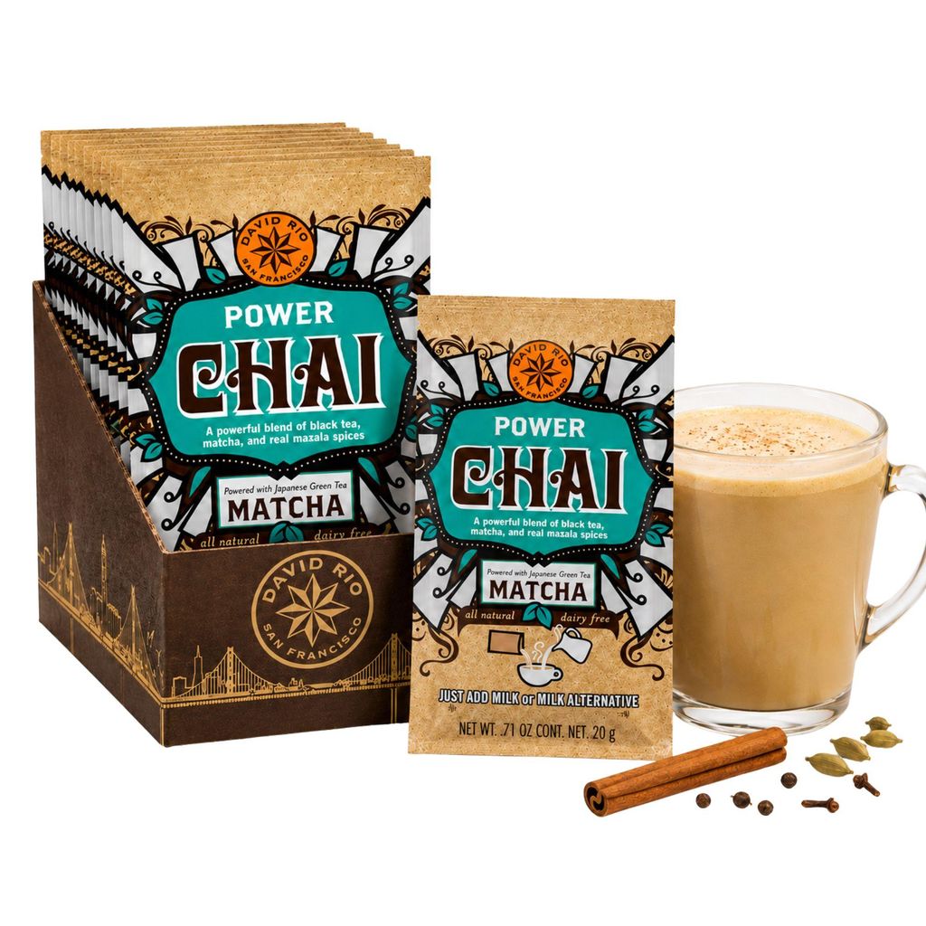 David Rio® Power Chai Matcha -Dose (vegan, 12x20 g) - Produktbild 