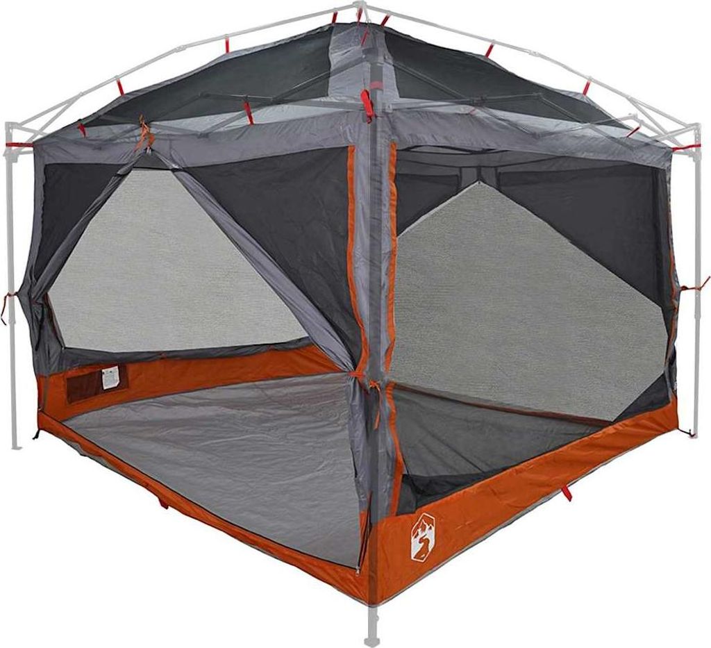 Eleganter Möbel Innenzelt mit Dach Grau und Orange 300 x 300 x 250cm - CJG887438 - Campingzelte