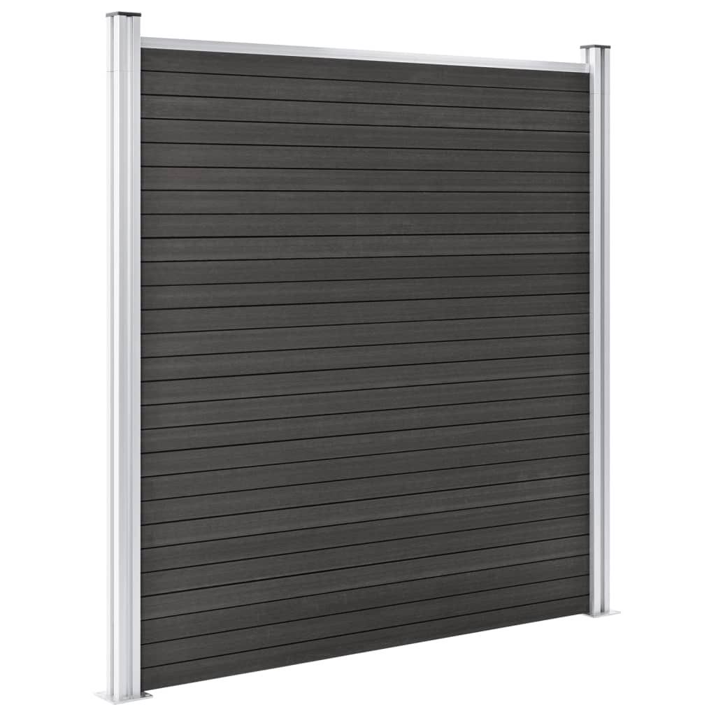 vidaXL Zahradní plot WPC 180×186 cm šedý Obrázek produktu 