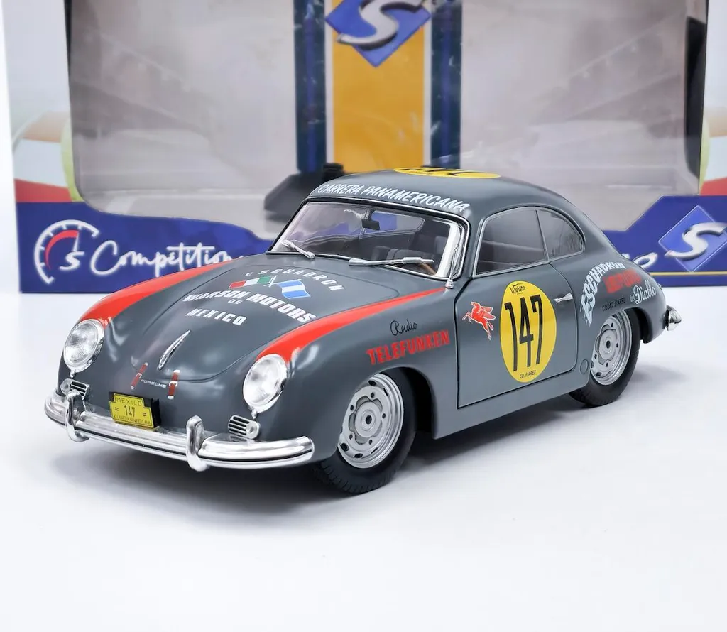 Porsche 356 Pre-A #147 1954 Gris Solido : La Miniature Haute Précision 1:18