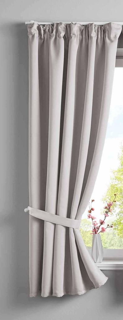 Vorhang Blickdicht »NewYork« verdeckte Schlaufen Beige HxB Produktbild 