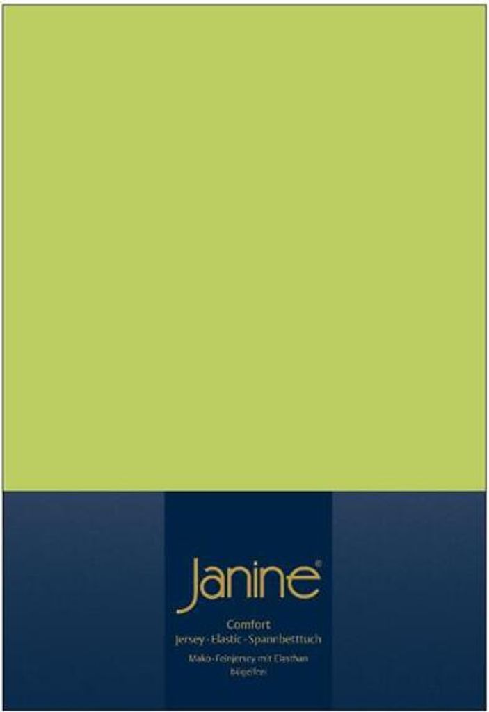 Janine Topper Comfort Jersey Spannbetttuch 180x200 cm - 200x220 cm apfelgrün