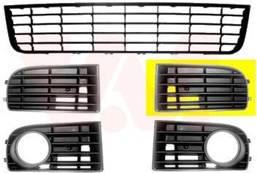 VAN WEZEL Lüftungsgitter Grill Stoßfänger für VW Golf V Produktbild 