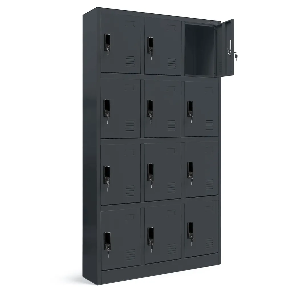 Armoire pour objets de valeur 3B4A en métal gris anthracite 185x90x40cm