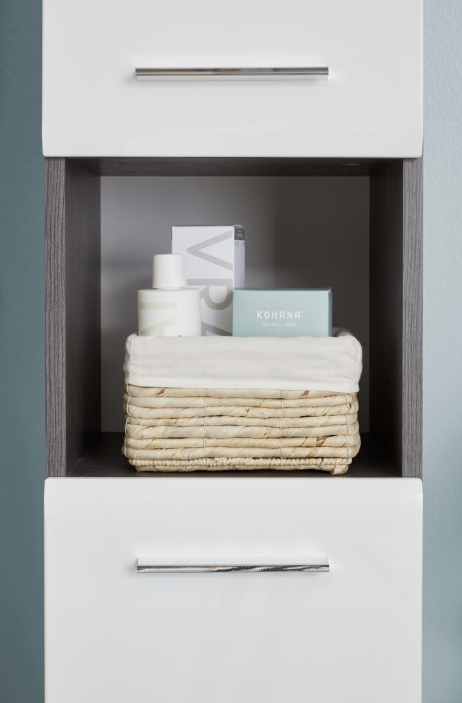 trendteam Bad Hochschrank Line/Skin Sardegna Rauchsilber Produktbild 9