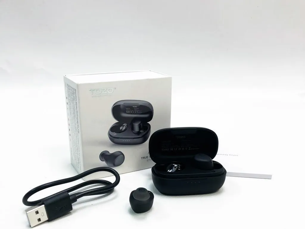 Écouteurs sans Fil pour Petites Oreilles avec Micro Intégré TOZO A1 Noir