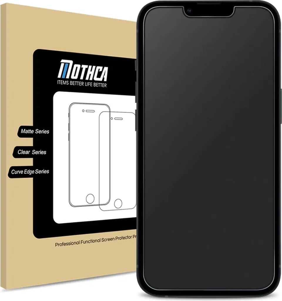 Film protecteur mat iPhone 13 Mini verre trempé anti-reflet usage extérieur