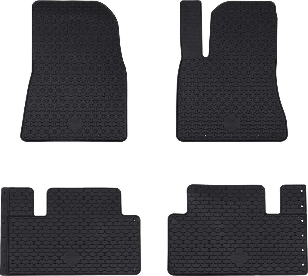 "Schlussverkauf" Autofußmatte 4 pcs - Schwarz Gummi - Kofferraummatten C527