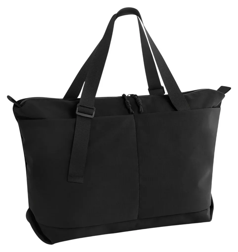 Sac cabas noir robuste Minimal Lifestyle Bagbase RW11189 en toile coton