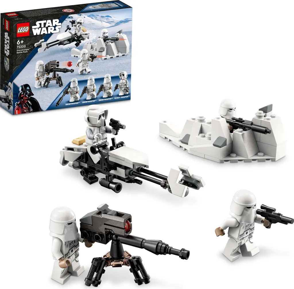 LEGO Star Wars 75320 Pack de bataille Snowtrooper pour fans de Hoth