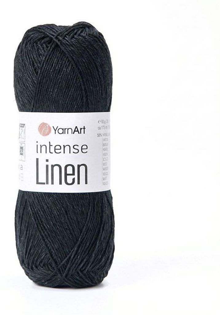YarnArt Intense Linen 4135 Schwarz Sommergarn 55% Produktbild 