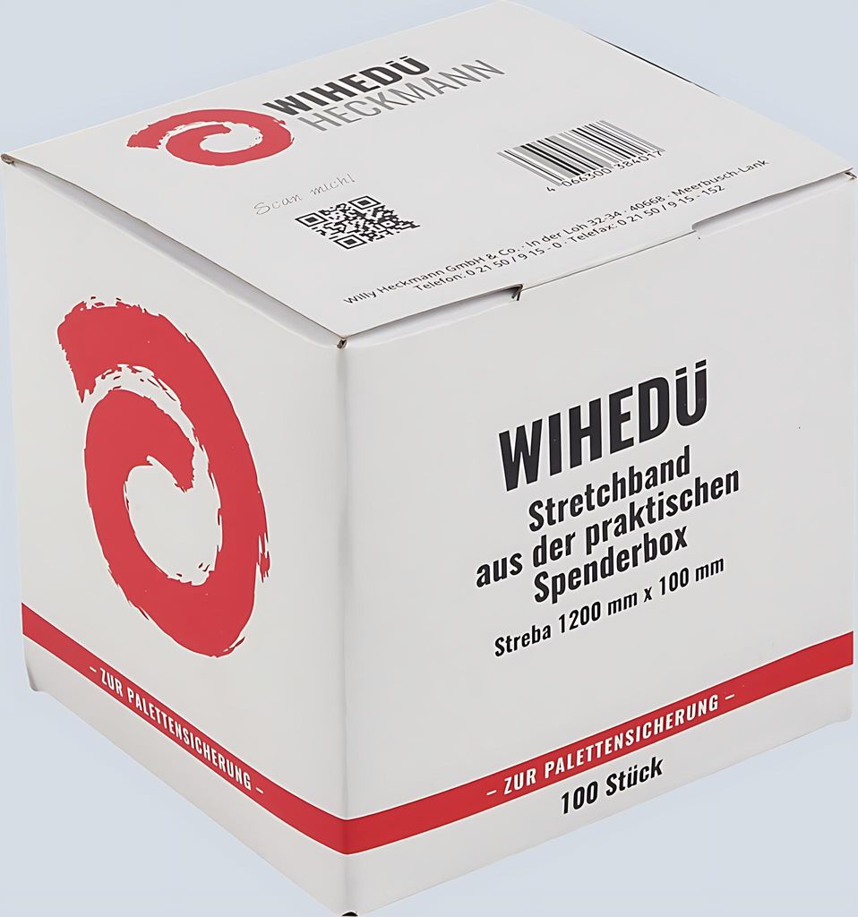 Wihedü Stretchband in Box - 10 x 120 cm, Folie transprent, 100 Stück