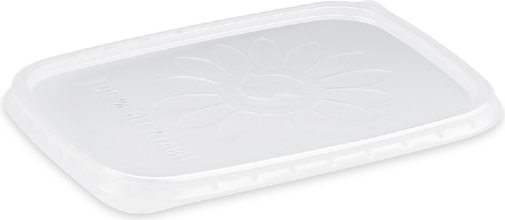 1000 Rechteckdeckel PP 108x81 mm klar für Feinkost-/Rechteckbecher 125-500 ml