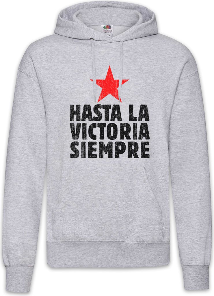 Urban Backwoods Hasta La Victoria Siempre I, Herren Hoodie, Farbe: Hellgrau, Größe: S