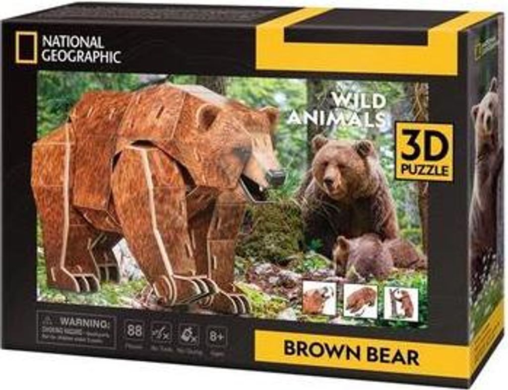 CUBICFUN - 3D Puzzle Braunbär 3D Puzzle 88 Teile