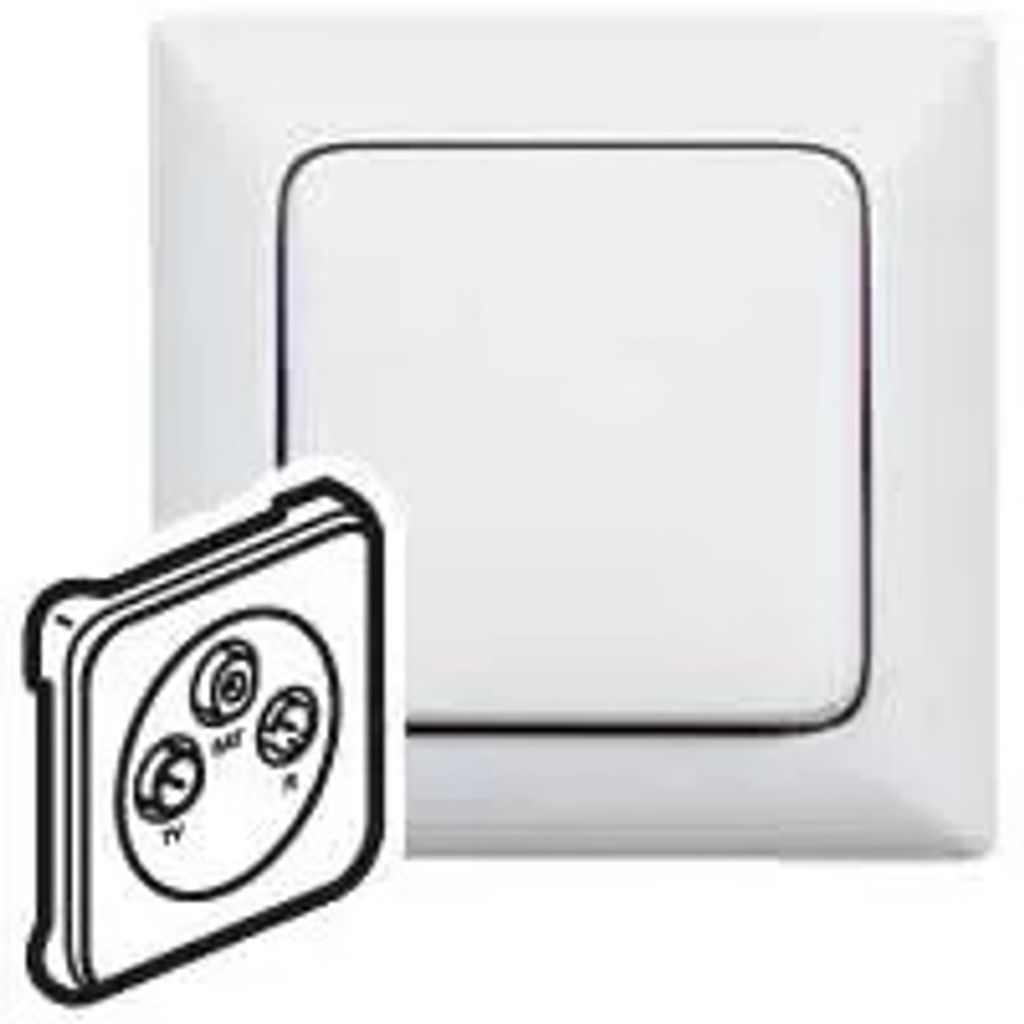 Legrand Creo Abdeckung Antennen-Steckdose 3-Loch TV-R-SAT System ultraweiß Pro21 776773