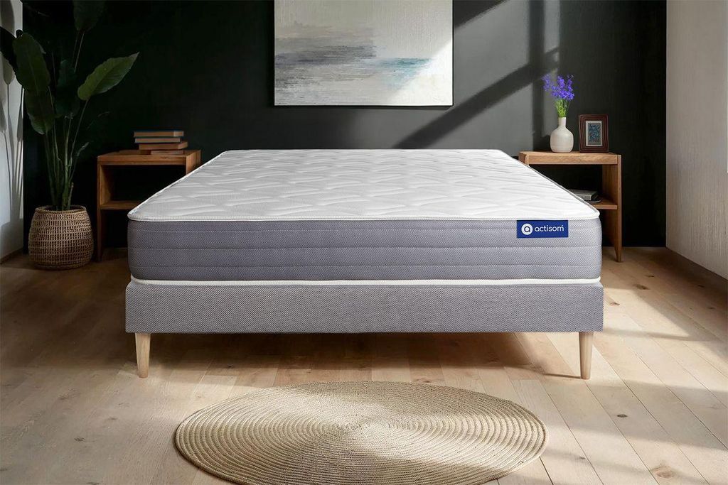 Actilatex dream matratze 150x190cm + Bettgestell mit lattenrost - Dicke : 22cm - Latex und Memory-schaum - H3