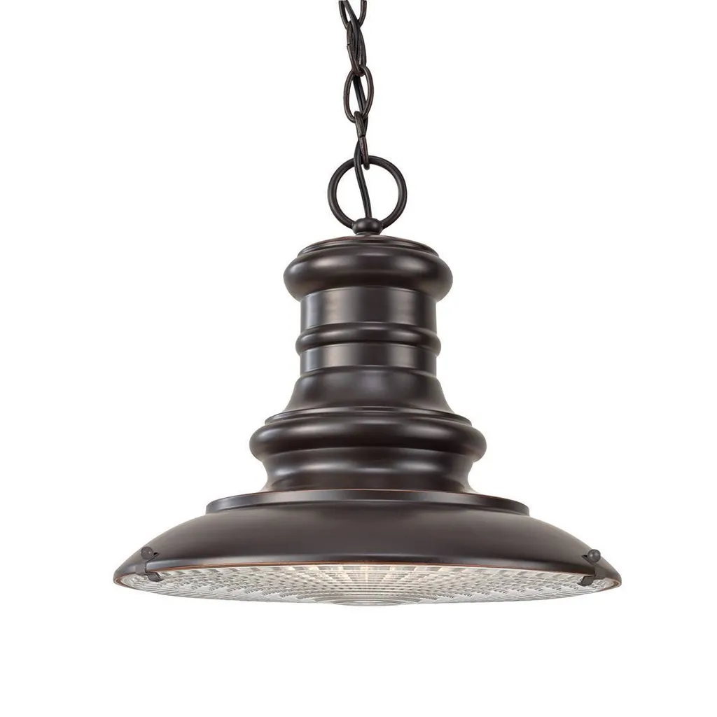 Suspension Extérieure Classique Redding Station Feiss E27 Brun Foncé